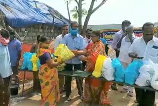 groceries distributed to poor people