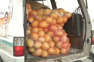 Distribution of fruits to Vijayawada police