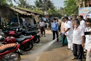 chemical spray by mla in kothapeta