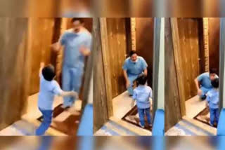 A Saudi doctor returns home from the hospital, tells his son to keep his distance, then breaks down from the strain.