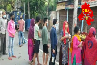 People not following lockdown Rule in Mangolpuri