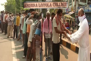 andhra loyola college heplping hands to poor people