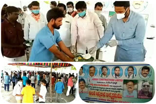 food  distribution to  nandyala students