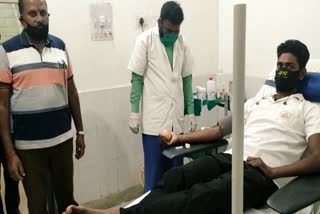 NSS workers blood donate at Sadar Hospital in Sahibganj