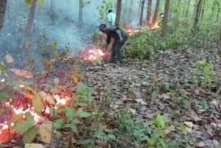 fire in Sonamukhi forest