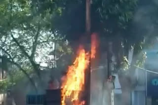 fire in transformer