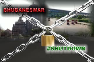 What is the situation in Bhubaneswar during the shutdown period