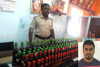 Police seized illegal liquor in Tumkur