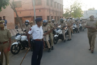 barmer lockdown news , बाड़मेर में लॉकडाउन,  पुलिस की सख्ती