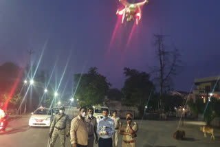 Torwa Police goes out on patrol with drone in Bilaspur