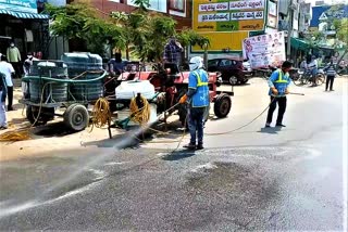 chemicals spray at metpally