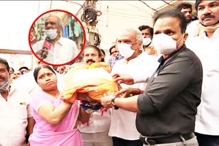 rice distribution in hyderabad film nagar by cpi leaders