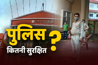 How is the police protecting against the corona virus in ranchi