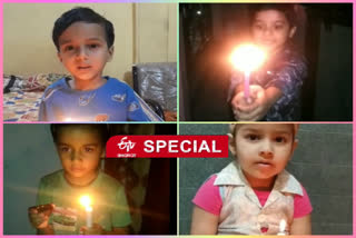 Small children of Ghaziabad gave message to burn candles due to coronavirus