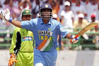 ms dhoni real arrival in international cricket when he scored 148 runs in vizag odi against pakistan