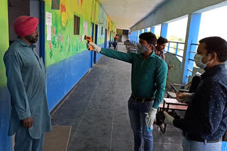 dadri administration sanitizing every person who is visiting shelter home