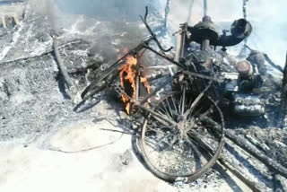 houses catches fire in making of illegal liquar