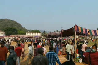 Elamanchili Vegetable Market is very rush