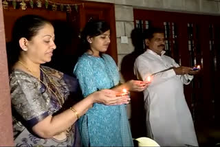 Central minister Suresh angadi lights candle in belagavi