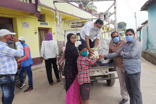 Mid-day meal reaching home,