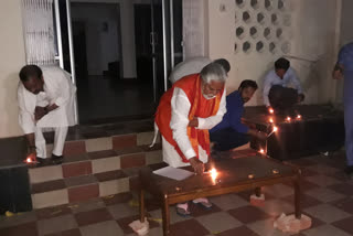 Dr. Prem Kumar lit candles in the circuit house
