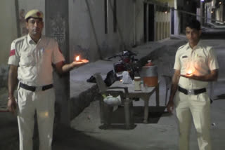 police lit lamps in sirsa on pm modi call