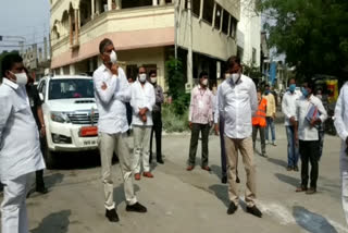 Minister Harish Rao on a visit to Mayurinagar