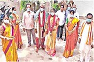 marriage with masks in Hyderabad