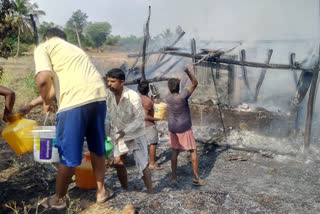 ಆಕಸ್ಮಿಕ ಬೆಂಕಿಗೆ ಸುಟ್ಟು ಬೂದಿಯಾದ ಗುಡಿಸಲು