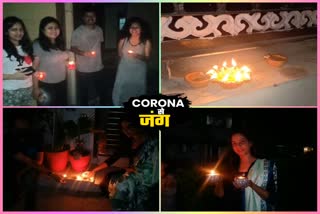 people burn deepak and mobile phone lights in Sarita Vihar delhi