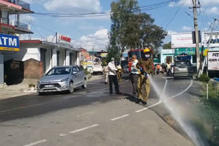 sanitization of public places in hamirpur