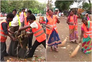 పారిశుద్ధ్య కార్మికులకు సీఎం కేసీఆర్ నగదు ప్రోత్సాహం