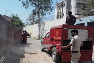 sanitization of houses in darbhanga