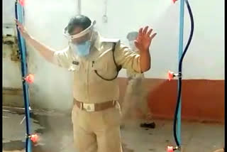 prisoner of central jain made sanitizer shower in barwani