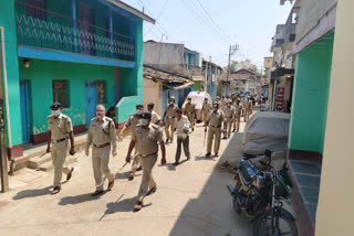 police  parade in Belgavi to create awareness about corona