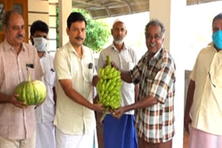 ആദ്യ വിളവെടുപ്പ്  ആദ്യ വിളവെടുപ്പ് സാമൂഹ്യ അടുക്കളയിലേക്ക്  കൊടലൂരിലെ കർഷകർ  ജൈവപച്ചക്കറി  kodalur Farmers  kodalur Farmers community kitchen