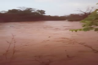 heavy rain flooded the river drains