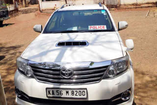 police word misused by transport department officers wife: vehicle seized by police