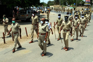 Police spreading awareness in Nanjangud through march