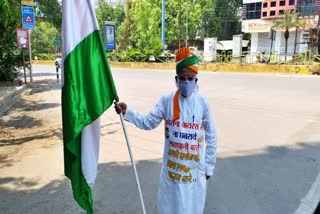 elderly person is appealing to people to stay at home in raipur