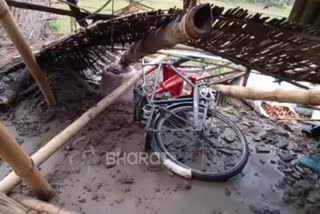 old woman death at baksa because of cyclone