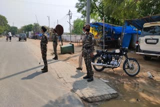 Female policemen performing their duty with complete promptness during lockdown in simdega