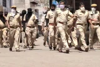 धौलपुर में फ्लैग मार्च, Flag march in Dhaulpur