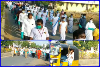 awareness rally on corona prevention at nellore district