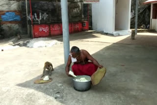 A priest who is hungry for monkeys