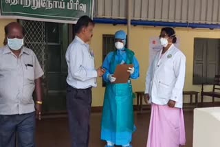 lady police admitted in hospital with corona virus symptoms at kanniyakumari