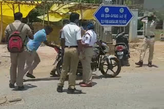 Vehicles Siege In Davanagere