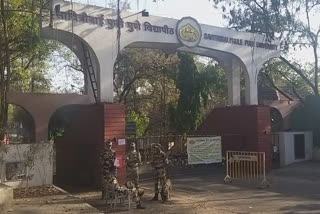 Savitribai Phule Pune University Gate closed until further order