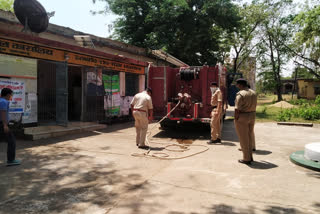 CISF did fogging in rural area in jamshedpur