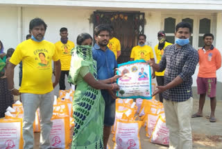 daily needs distributed to poor people at penugonda ananthapuram